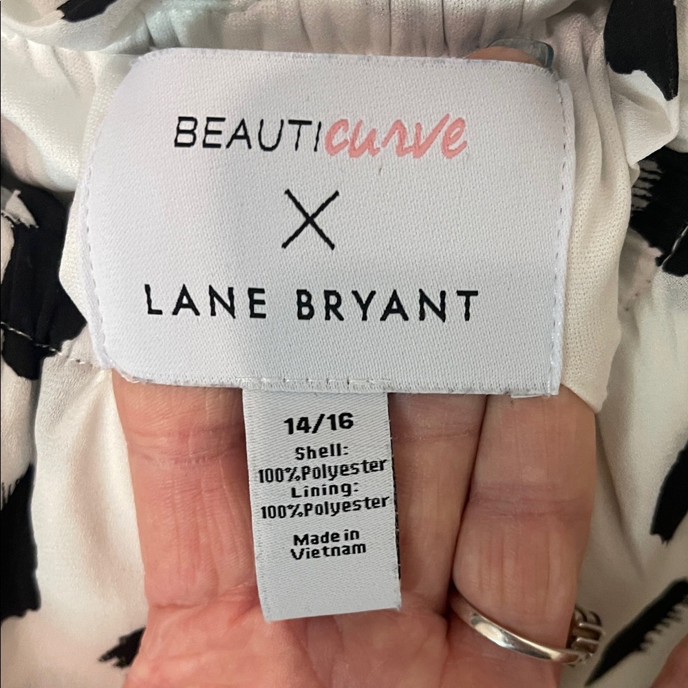 Lane Bryant Black and White Ruffle Dress - Picture 12 of 12